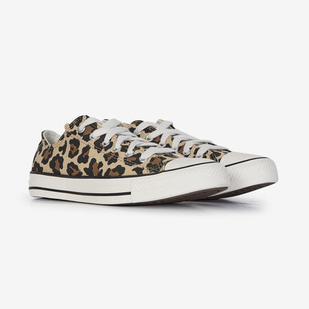CONVERSE CHUCK TAYLOR ALL STAR OX LEOPARD BEIGE/MARRON JUNIOR
