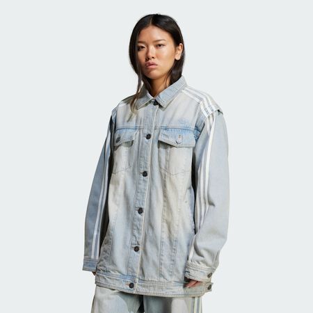ADIDAS ORIGINALS Adilenium Season 3 Two-In-One Denim Shirt Jacket Light Denim WOMEN
