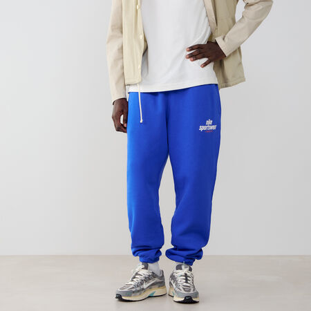 NIKE PANT JOGGER LINEAR LOGO BLEU/BLANC HOMME