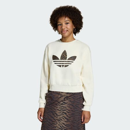 ADIDAS ORIGINALS LOOSE BOXY CREW Cream White JUNIOR