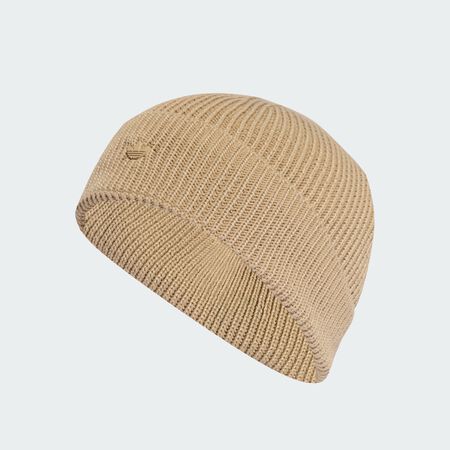 ADIDAS ORIGINALS Everyday Icons Beanie With Tonal Metal Trefoil Stone Khaki UNISEX