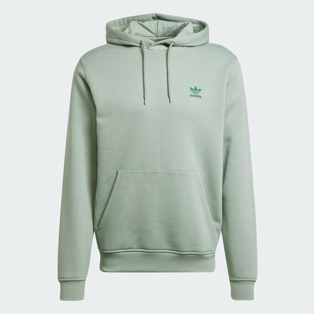 ADIDAS ORIGINALS HOODIE ESSENTIAL TREFOIL GREEN SWEATSHIRTS MEN