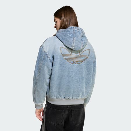 ADIDAS ORIGINALS VESTE MATELASS&Eacute;E DENIM Indigo Denim HOMME