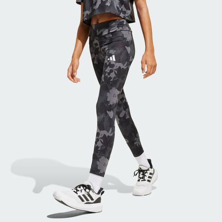 ADIDAS PERFORMANCE Train Essentials Flower Print Leggings Kids Grey Five / Grey Six / Carbon / Black JUNIOR
