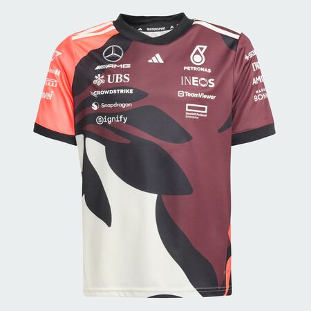 ADIDAS PERFORMANCE Mercedes - AMG Petronas Formula One Team Driver Jersey Replica Summer Pack Kids Aurora Ruby / Turbo / Off White TODDLERS