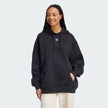 ADIDAS ORIGINALS Essentials Oversized Fleece Hoodie Black WOMEN