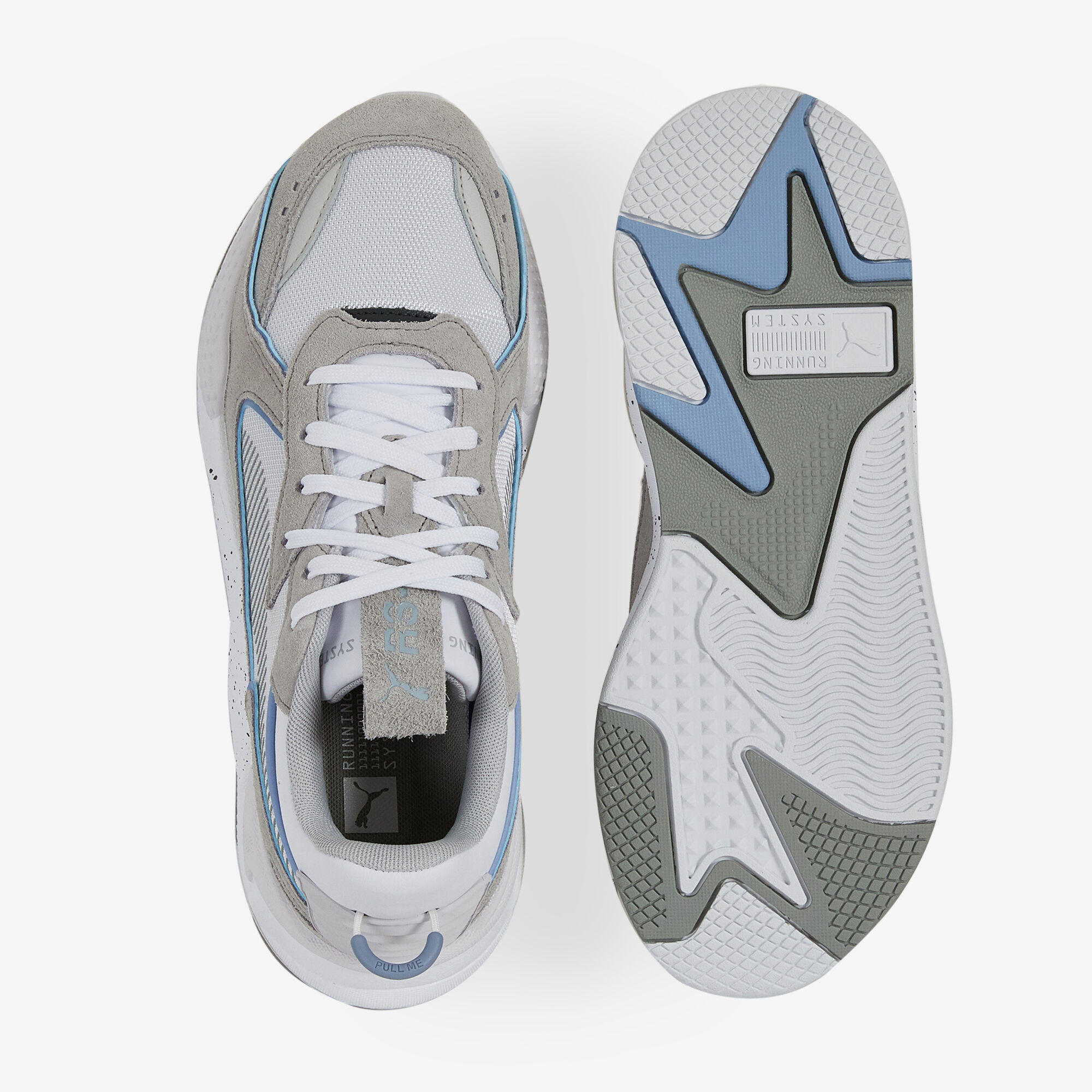 PUMA RS X BLANC GRIS SNEAKERS HOMME Courir