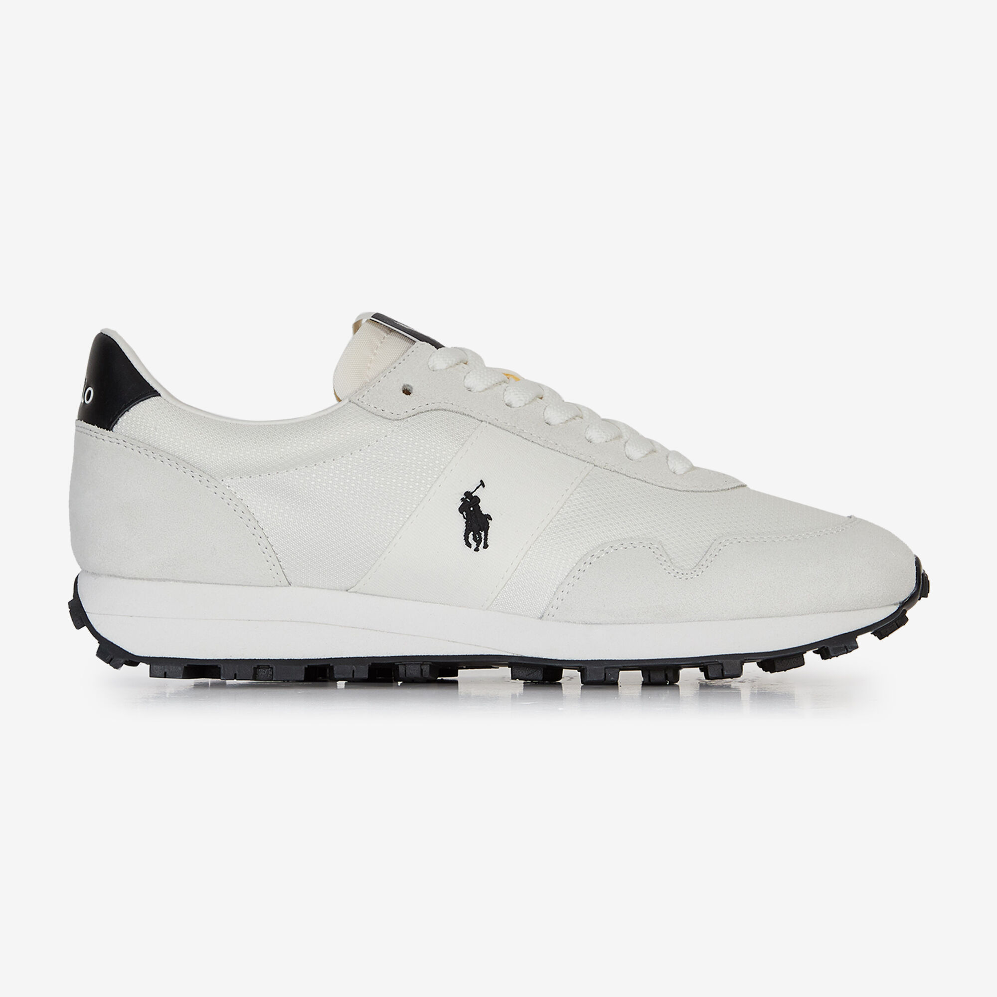 POLO RALPH LAUREN PR TRAIL 125 WHITE BLACK SNEAKERS MEN Courir