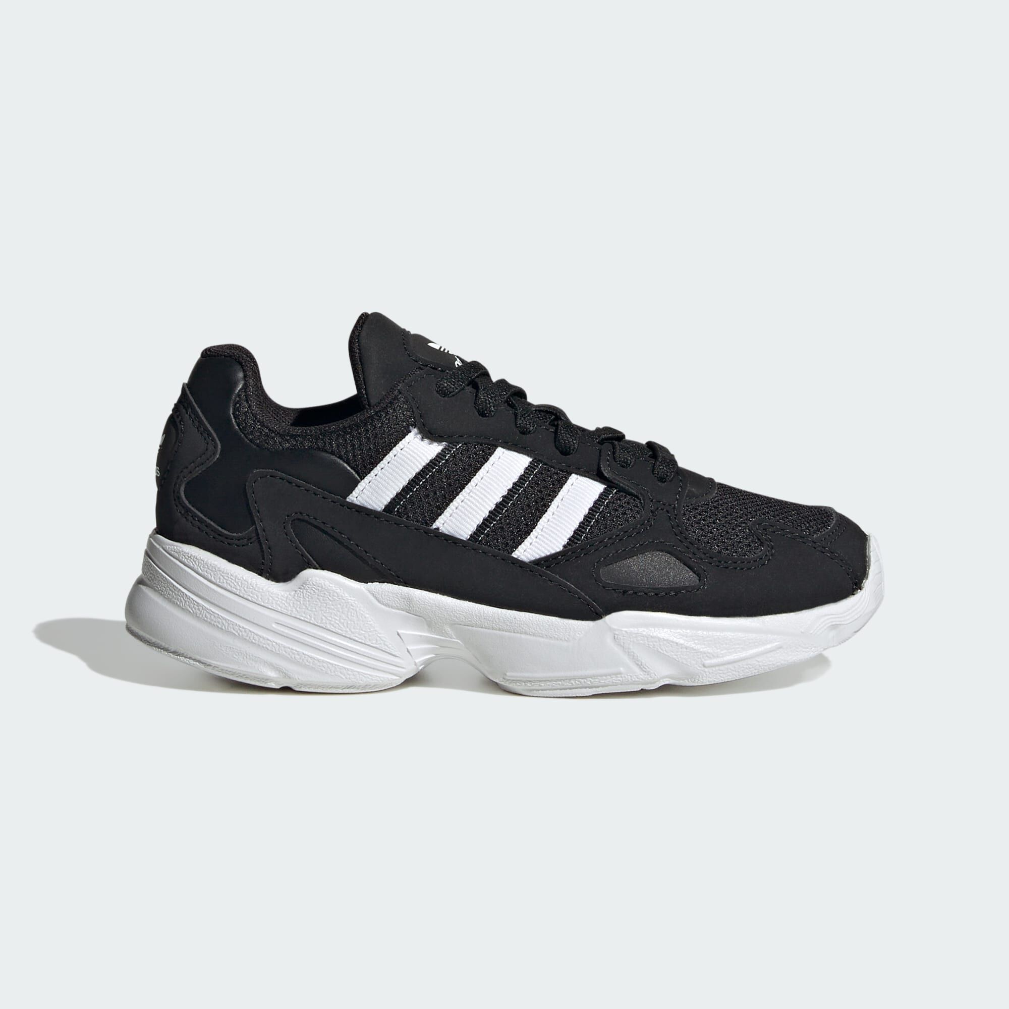ADIDAS ORIGINALS Falcon Elastic Lace Shoes Kids Core Black Cloud White Cloud White SNEAKERS KIDS Courir