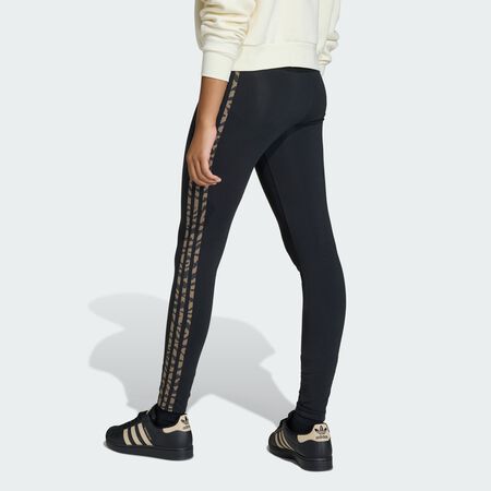 ADIDAS ORIGINALS TIGHT 3 STRIPES LEGGINGS Black / Night Brown JUNIOR