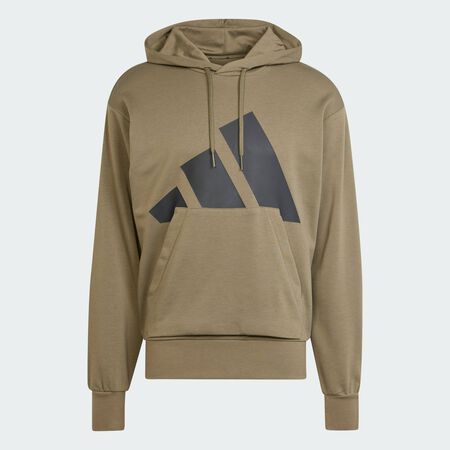 ADIDAS ORIGINALS Essentials Big Logo French Terry Hoodie Olive Strata / Black MEN