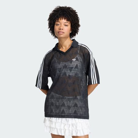 ADIDAS ORIGINALS Lace Football Jersey Black WOMEN