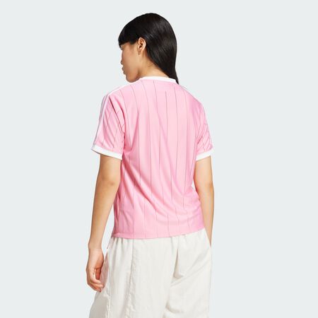 ADIDAS ORIGINALS Adicolor 3-Stripes Pinstripe Tee Bliss Pink WOMEN