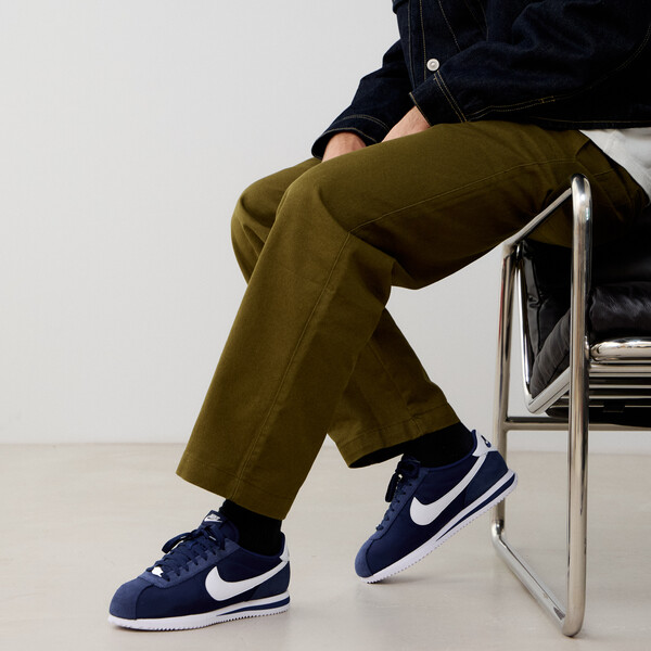 NIKE CORTEZ NYLON NAVY BLUE/WHITE SNEAKERS MEN