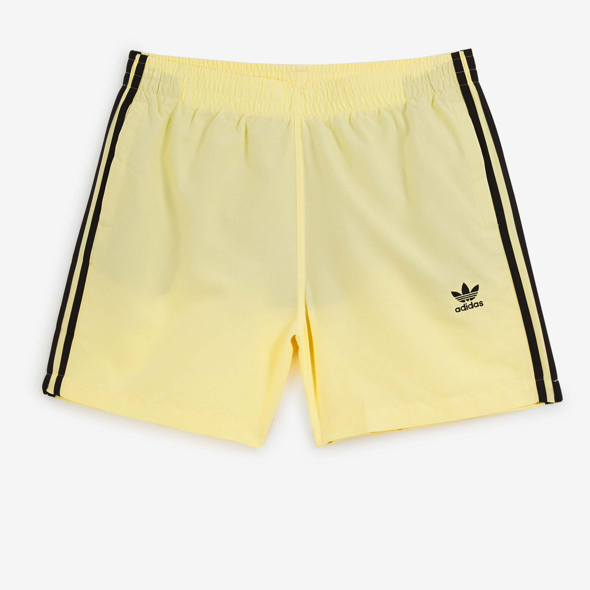 ADIDAS ORIGINALS 3 STRIPES SWIM SHORTS YELLOW BLACK SHORTS MEN