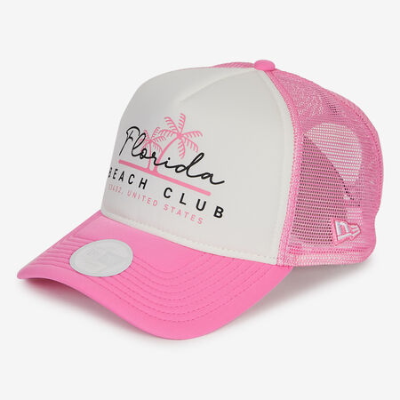 NEW ERA TRUCKER WOMEN BEACH CLUB FOAM FRONT ROSE/BLANC HOMME