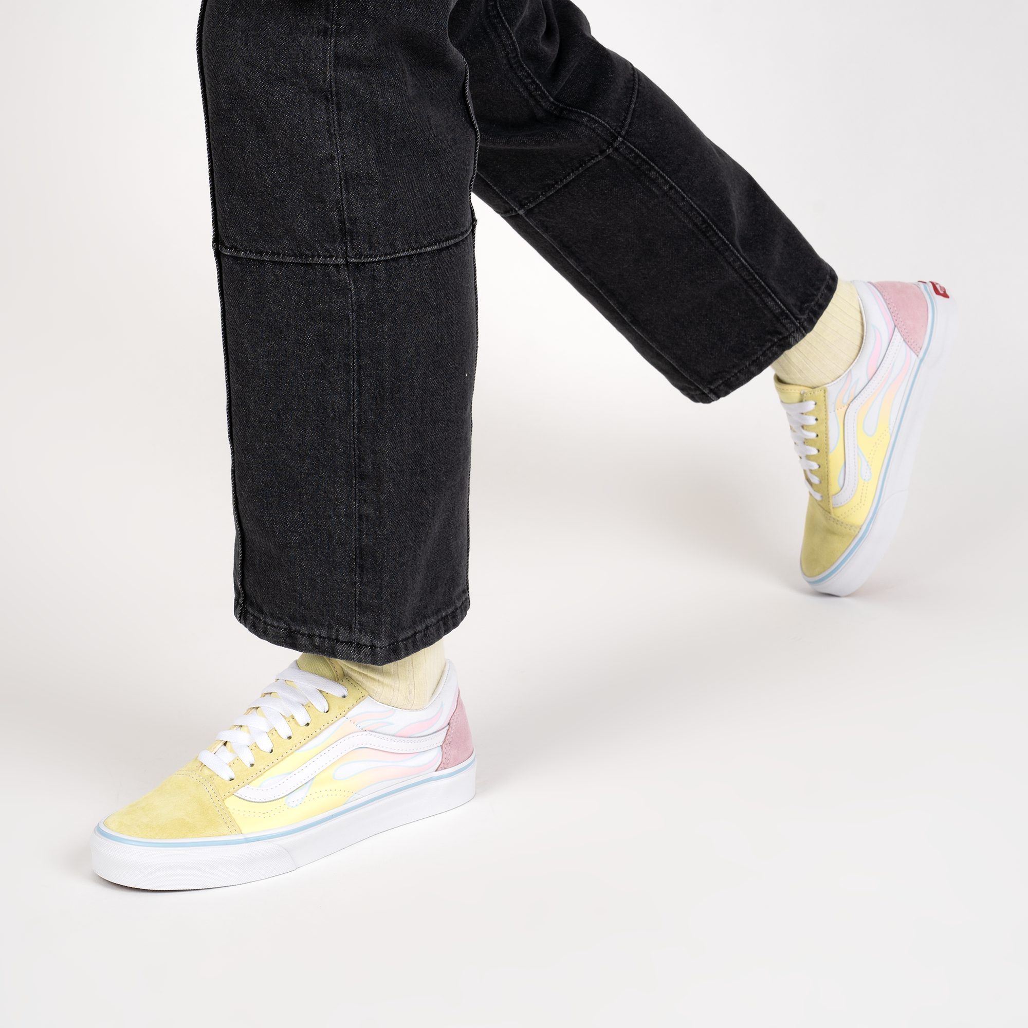vans pink yellow