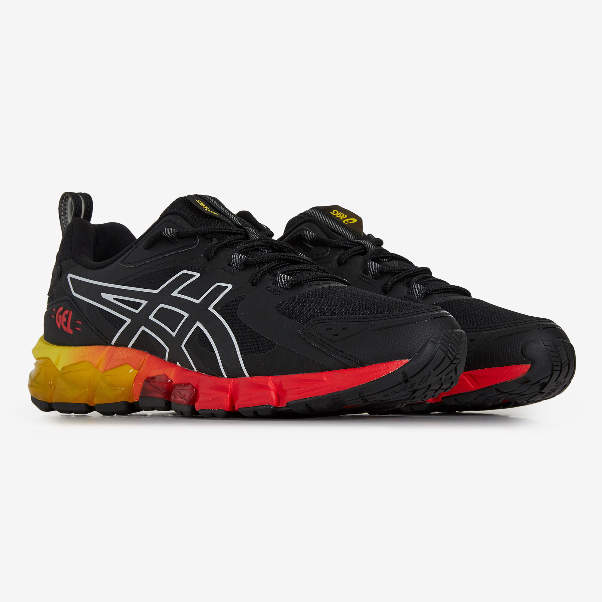 ASICS GEL QUANTUM 180 6 BLACK RED SNEAKERS MEN Courir