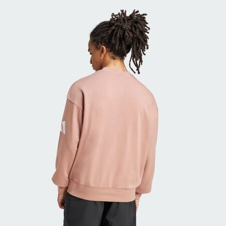 ADIDAS ORIGINALS Essentials Loose Fit 3 Bar Logo Sweatshirt Warm Clay / White MEN