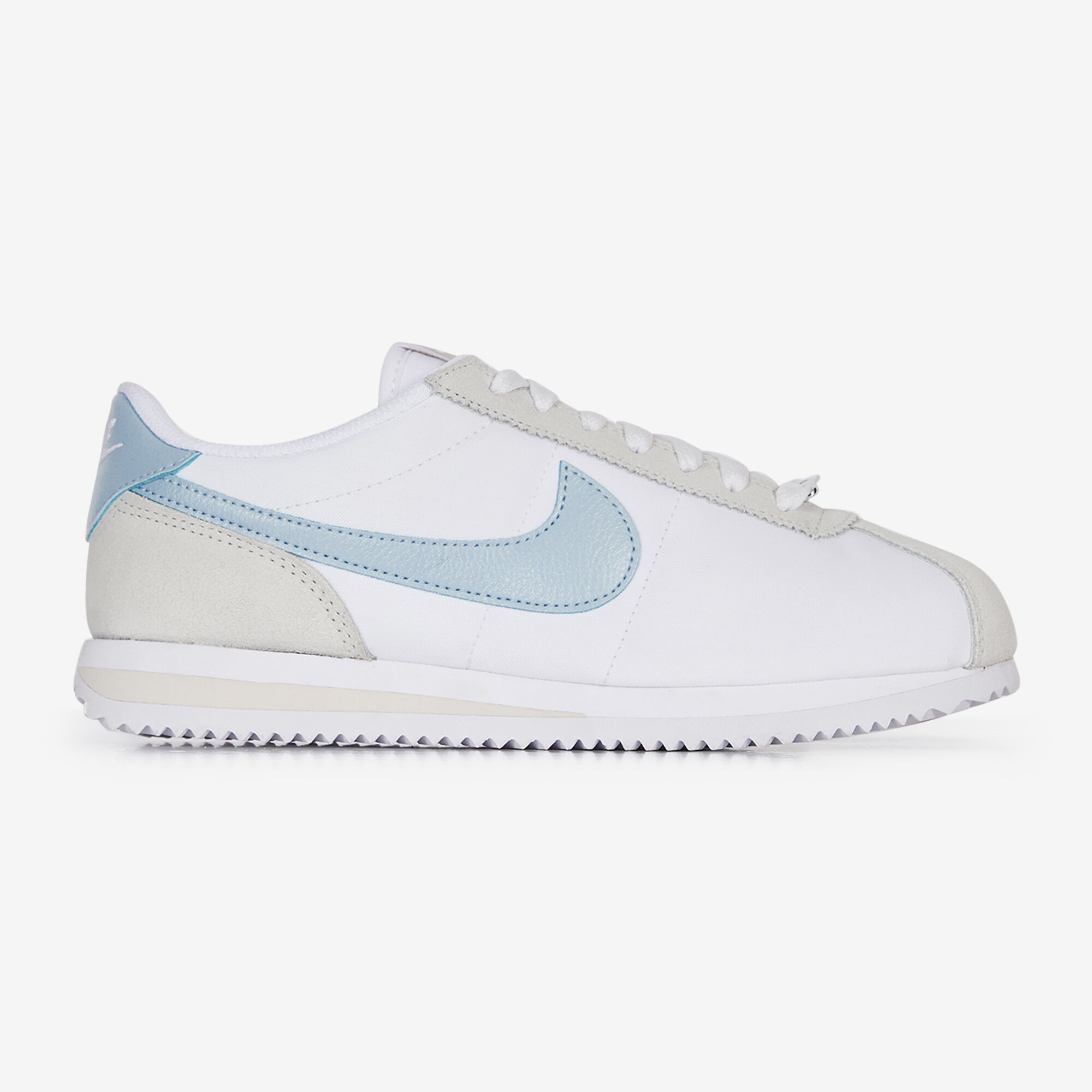 NIKE CORTEZ NYLON SNEAKERS FEMME BLANC BLEU LACETS Courir
