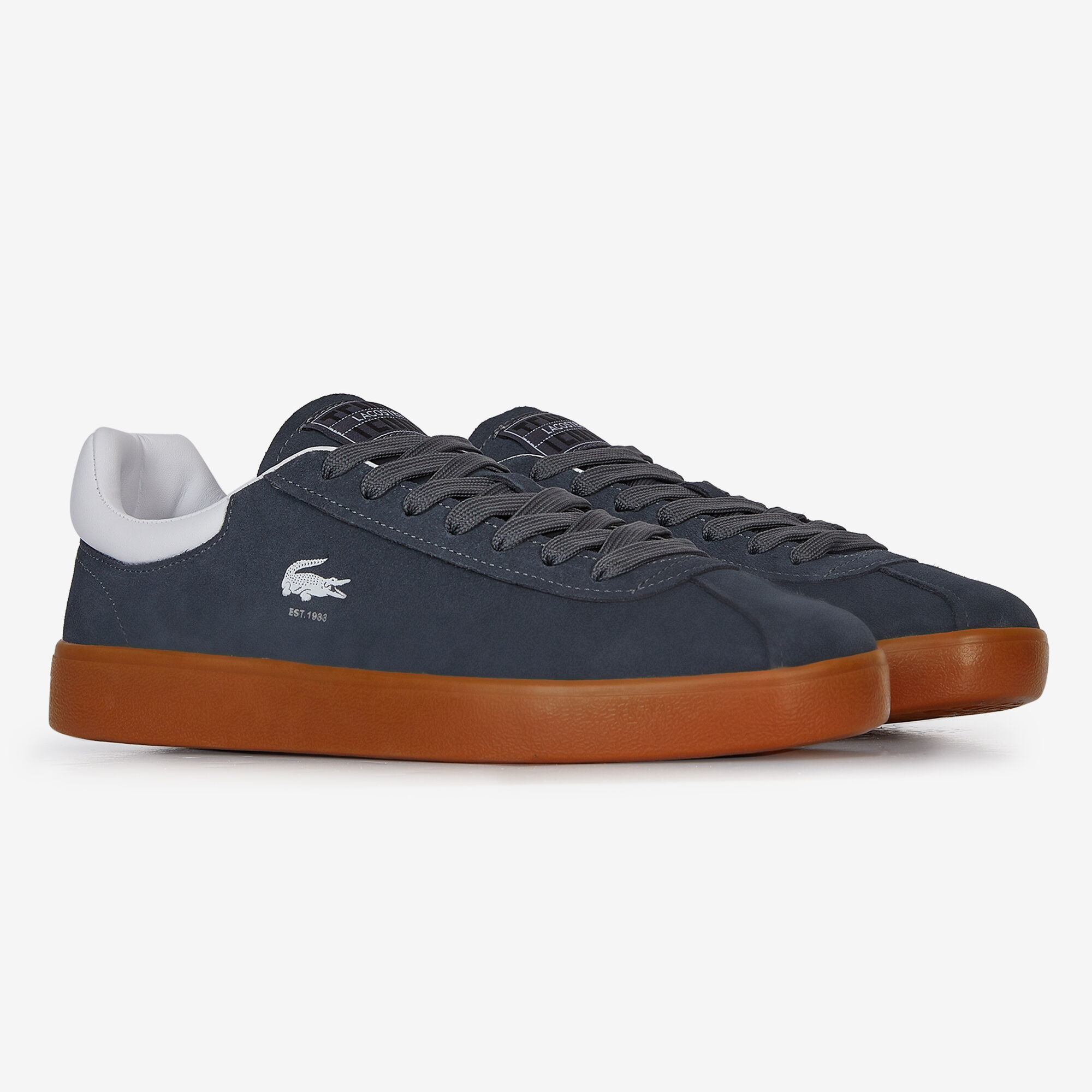 LACOSTE BASESHOT SNEAKERS HOMME GRIS LACETS Courir