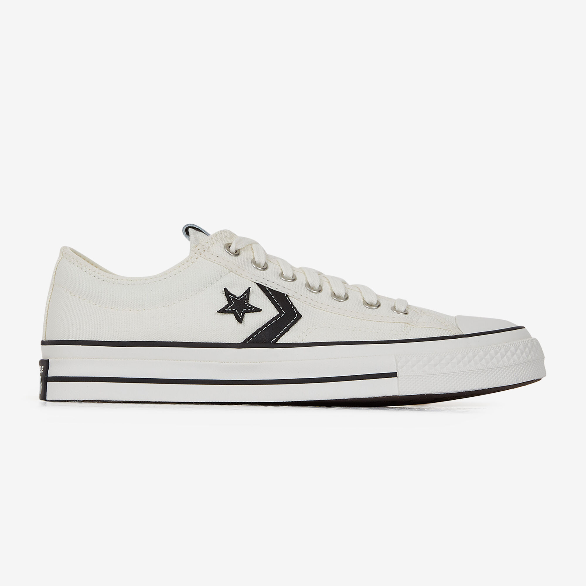 CONVERSE STAR PLAYER 76 SNEAKERS HOMME BLANC NOIR LACETS Courir