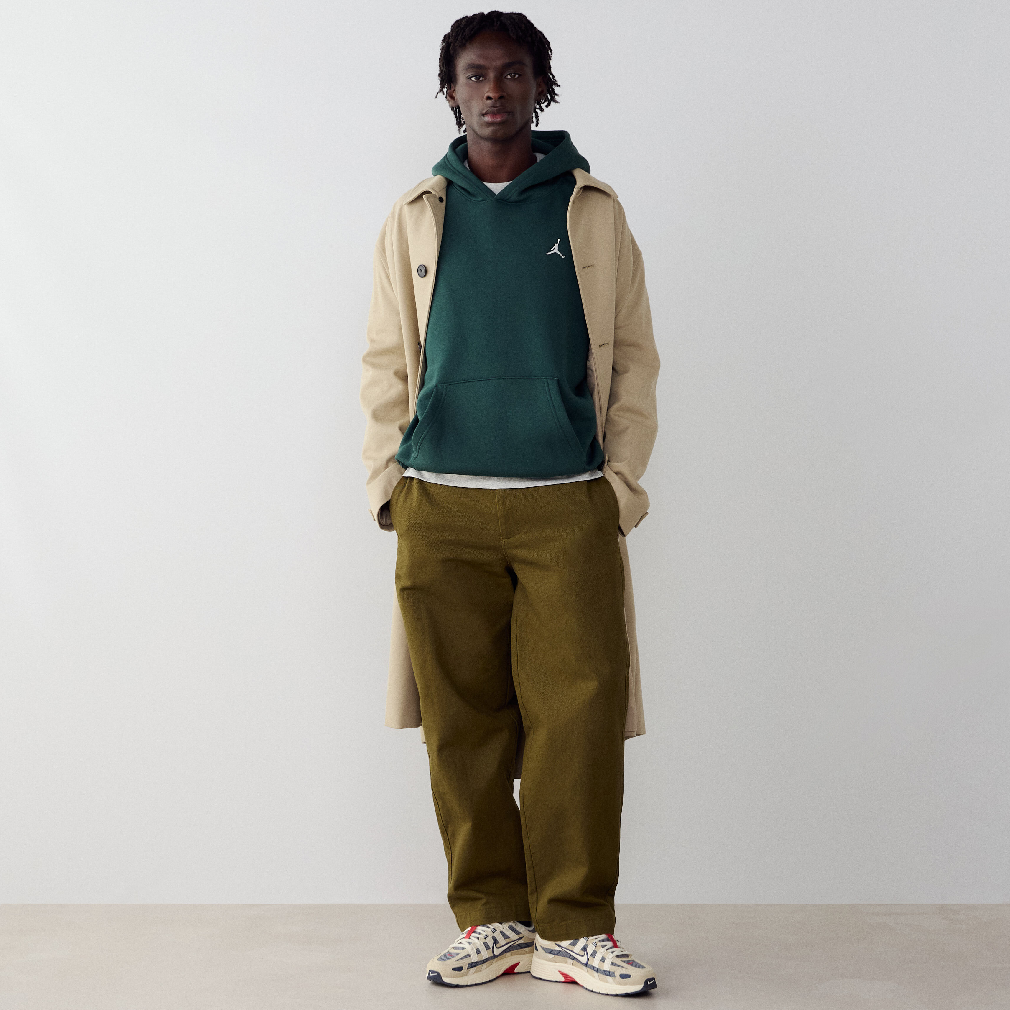 Hoodie Brooklyn Oversized  Vert/beige