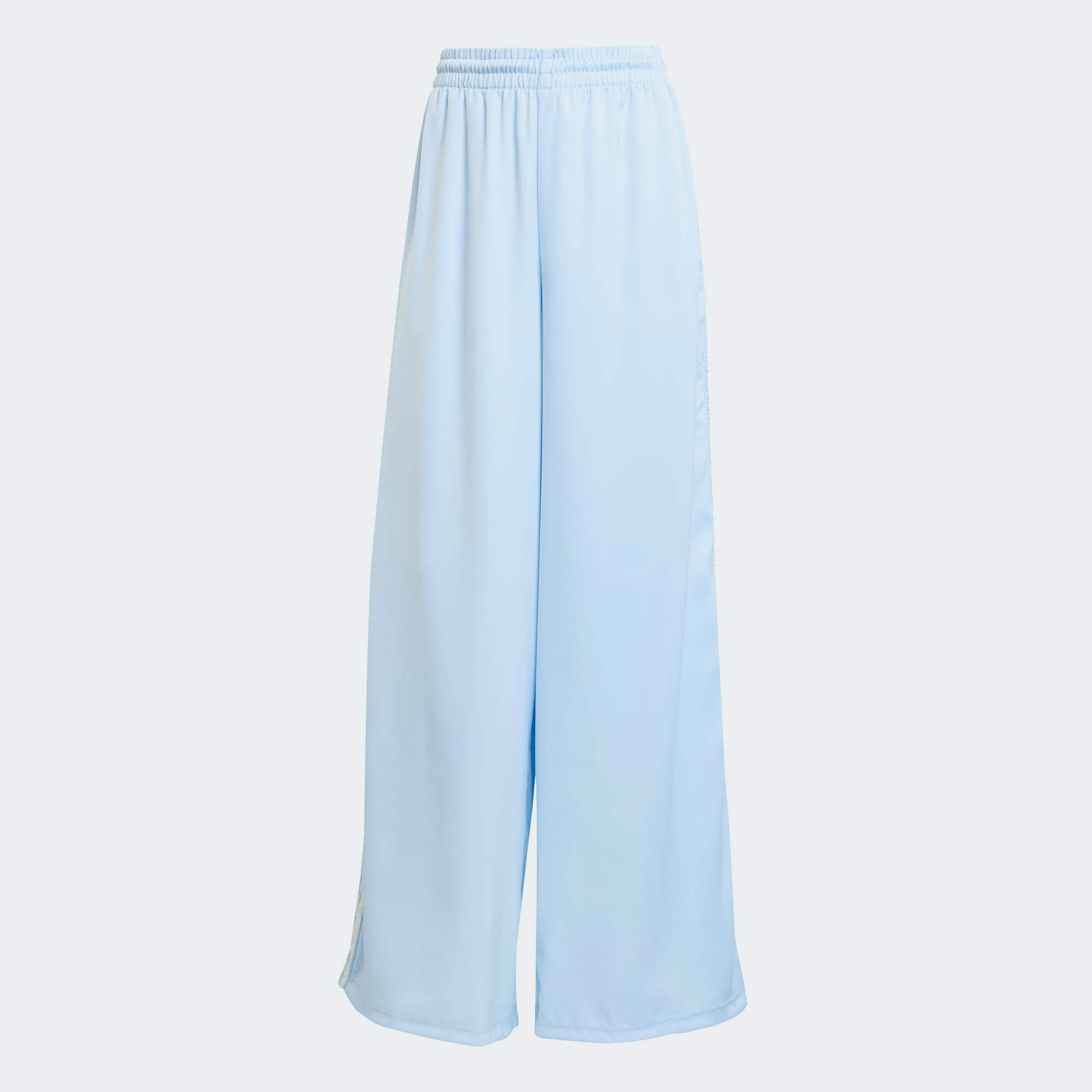 【adidas】WIDE LEG PANTS ★KC8814★クリアスカイ レディース adias SATIN WIDE LEG PANTS RUFFLE 3-STRIPES クリアスカイ