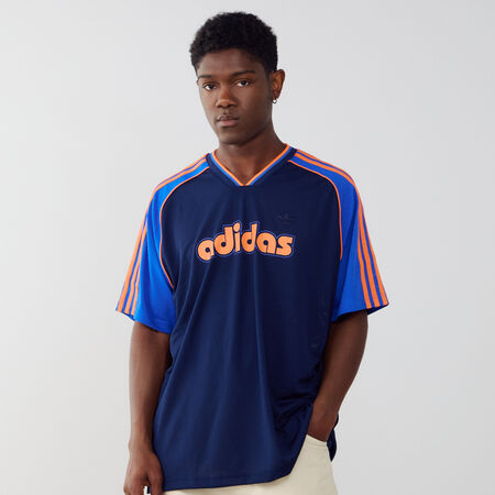 ADIDAS ORIGINALS MAILLOT JERSEY 3 STRIPES MARINE/ORANGE HOMME