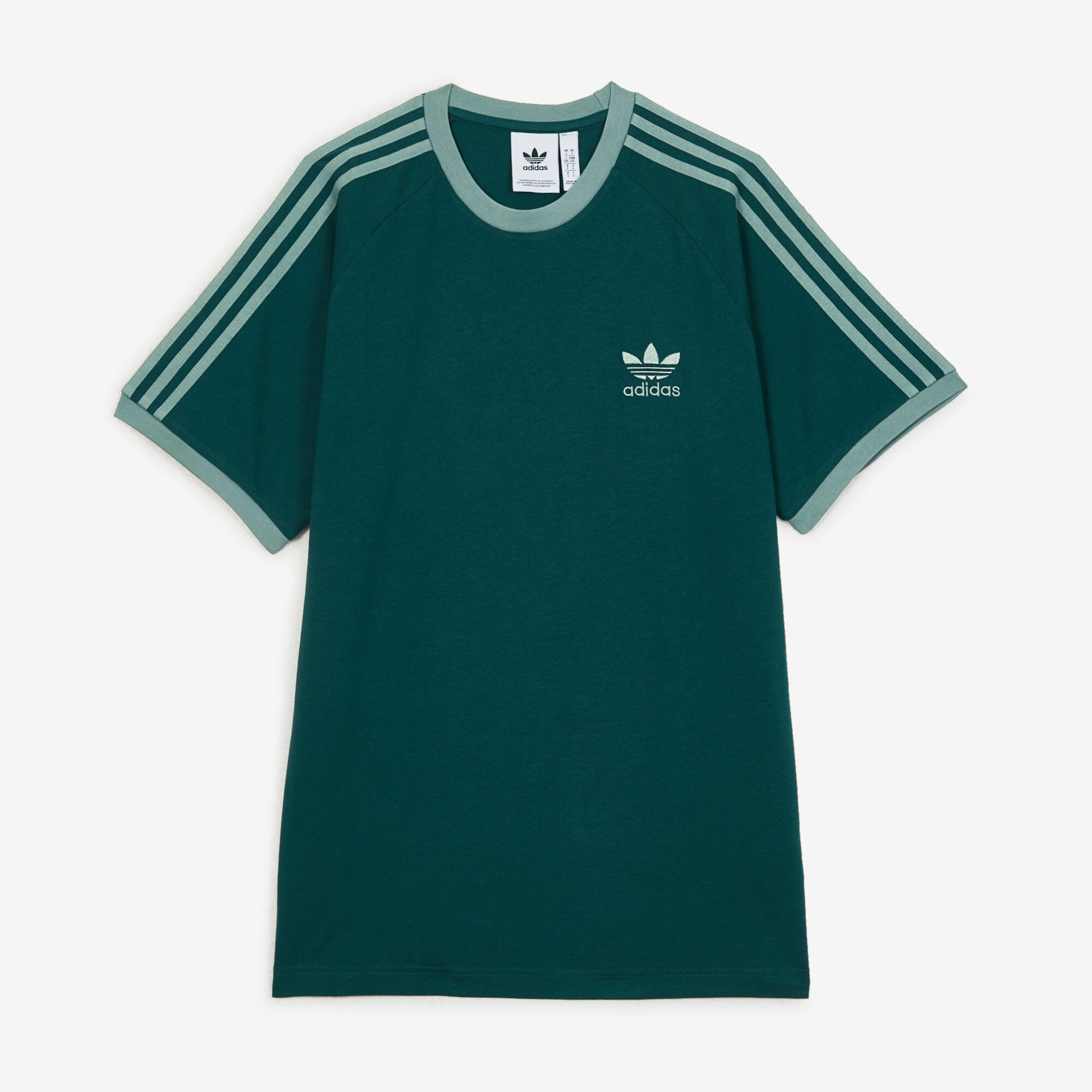 ★adidas★ 3S Pinstripe Tee Deep Green Adidas Original Adicolor 3-Stripes Pinstripe Tee