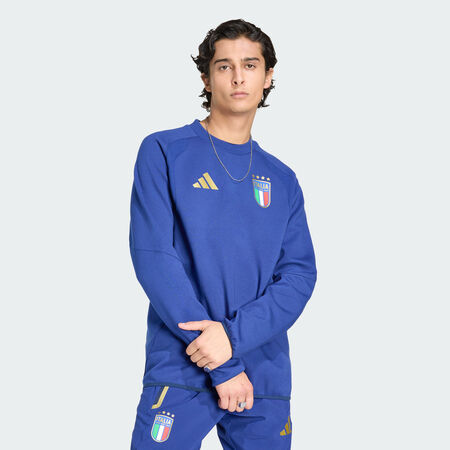 ADIDAS PERFORMANCE Sweat-shirt ras-du-cou Italie Tiro Travel Victory Blue HOMME