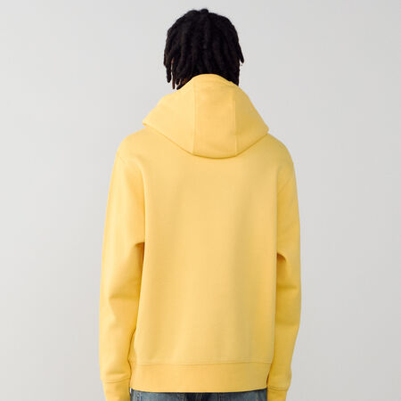 NIKE HOODIE CLUB SMALL LOGO YELLOW/WHITE MEN