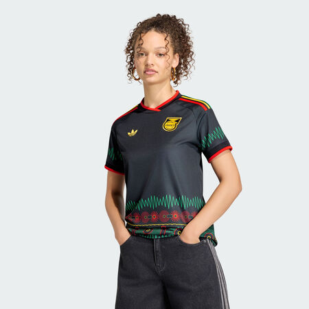 ADIDAS PERFORMANCE Maillot ext&eacute;rieur Jamaica 26 x Bob Marley Black FEMME