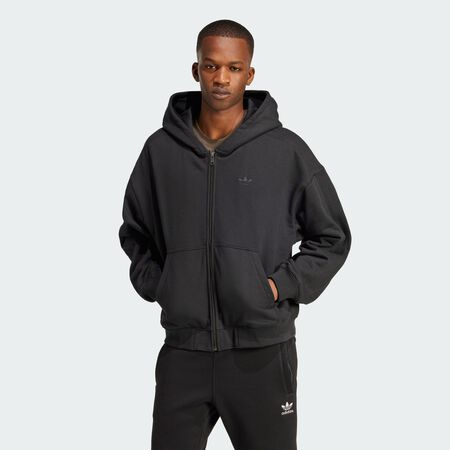 ADIDAS ORIGINALS Premium Essentials Full-Zip Hoodie Black MEN
