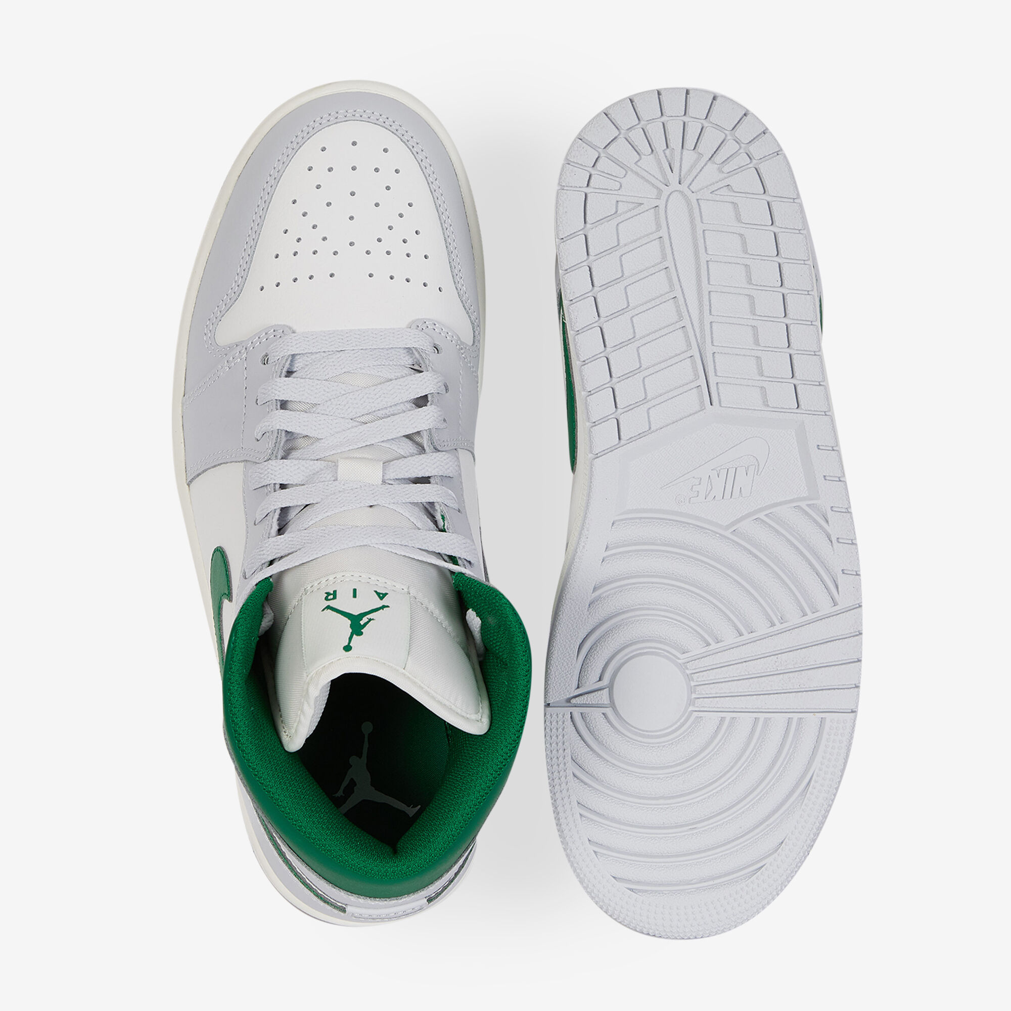 Air Jordan 1 Mid  Blanc/vert