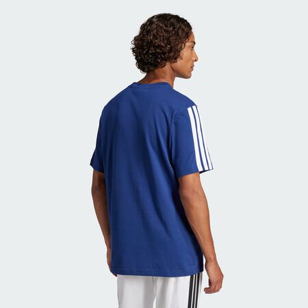 ADIDAS ORIGINALS Essentials 3-Stripes Single Jersey Tee Dark Blue / White MEN