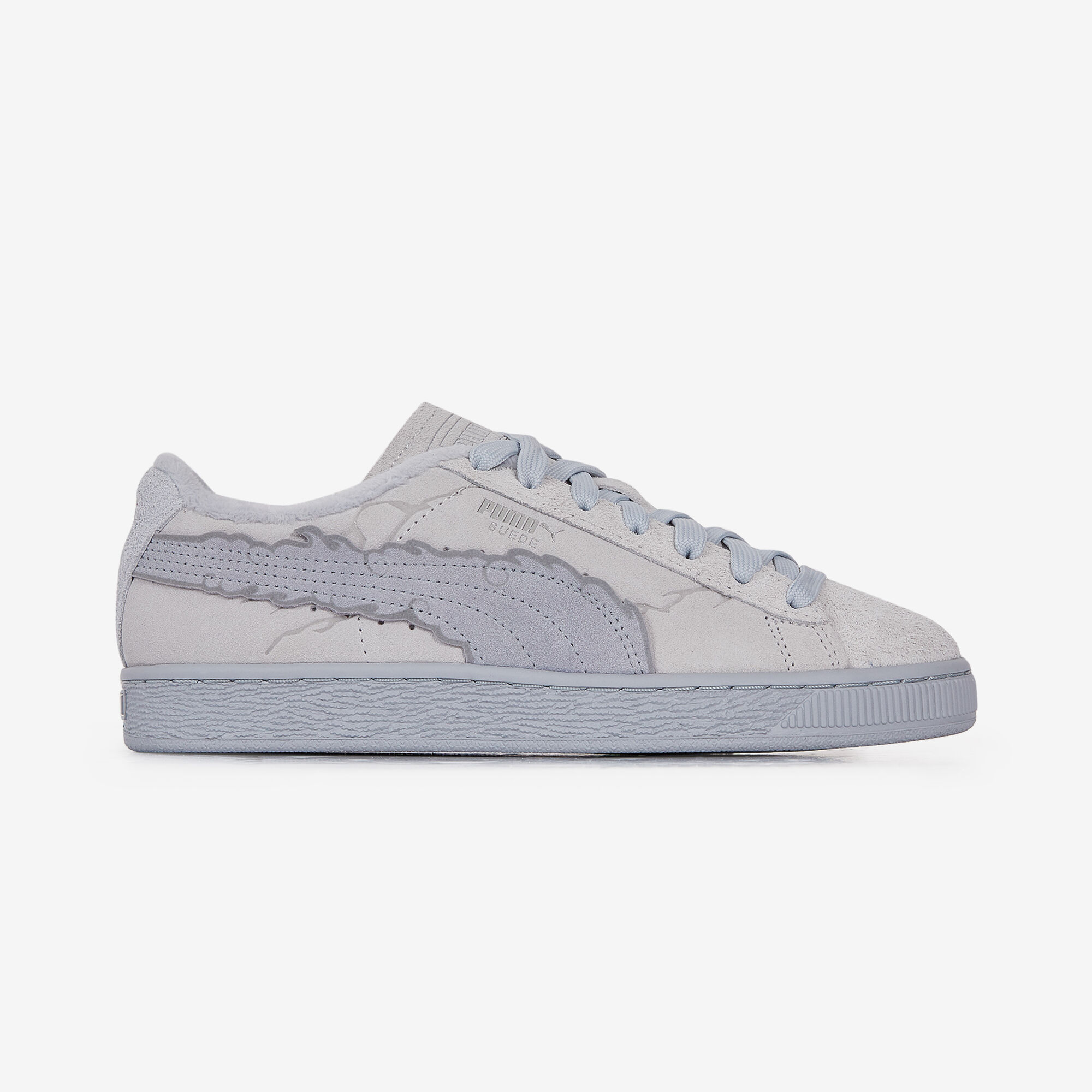 Mens grey puma suede hot sale