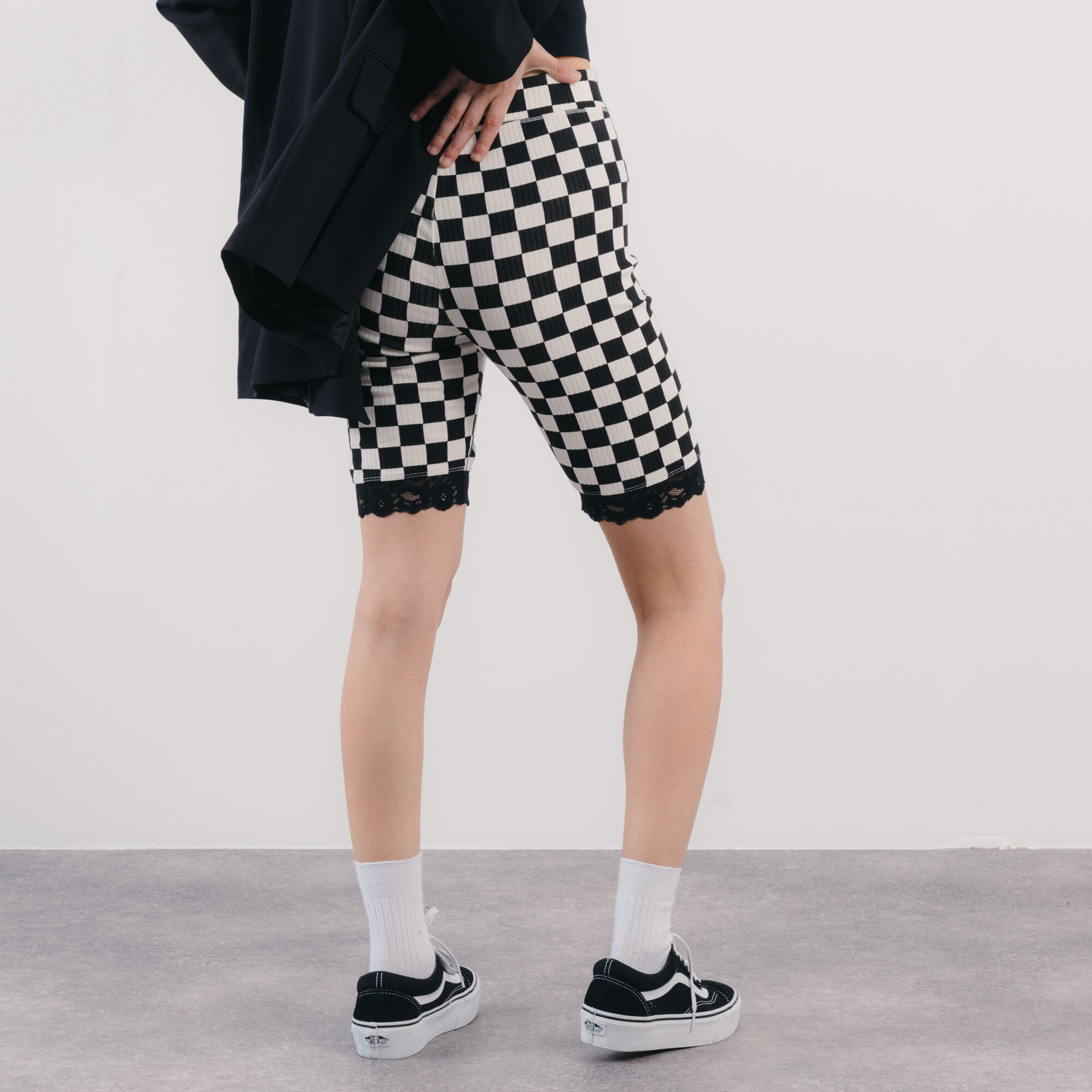 Checkerboard discount bike shorts
