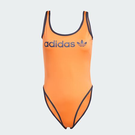 ADIDAS ORIGINALS Linear Logo Bodysuit Semi Solar Orange WOMEN