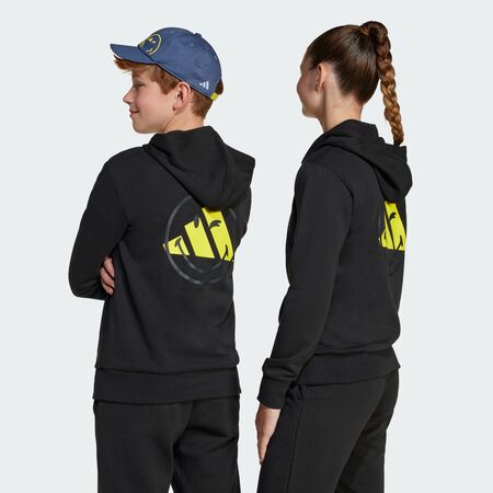 ADIDAS SPORTSWEAR adidas x Smileyworld Hoodie Kids Black / Bright Yellow JUNIOR