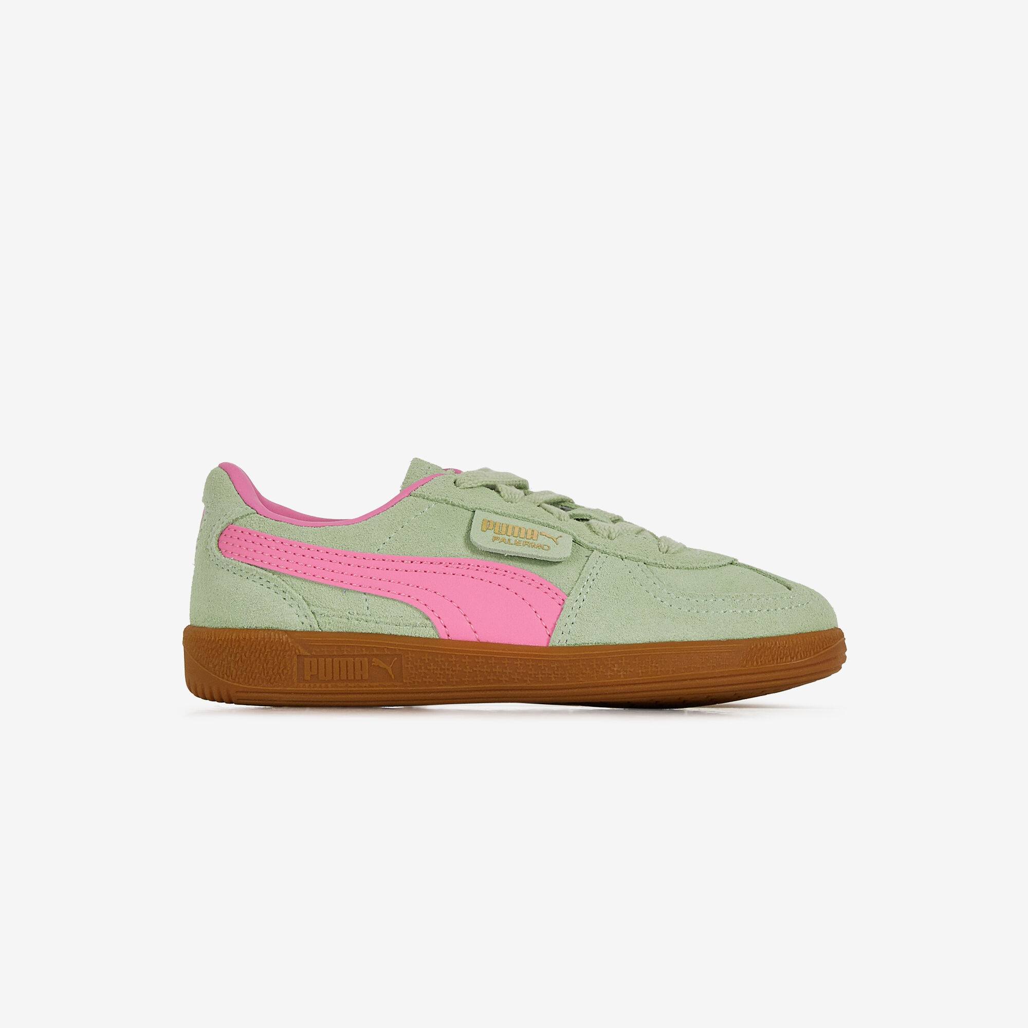 Pink and store green puma shoes
