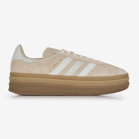 ADIDAS ORIGINALS gazelle GAZELLE BOLD PONY HAIR BEIGE/WHITE WOMEN