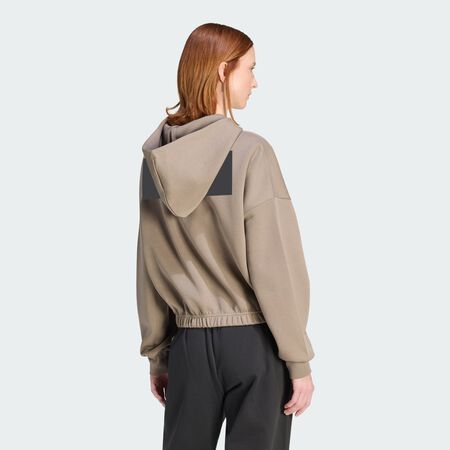 ADIDAS PERFORMANCE SWEAT-SHIRT &Agrave; CAPUCHE AUDI REVOLUT F1 TEAM ELEVATED Simple Brown / Hi-Res Red FEMME