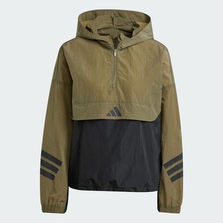 ADIDAS SPORTSWEAR Future Icons 3-Stripes Windbreaker Olive Strata WOMEN