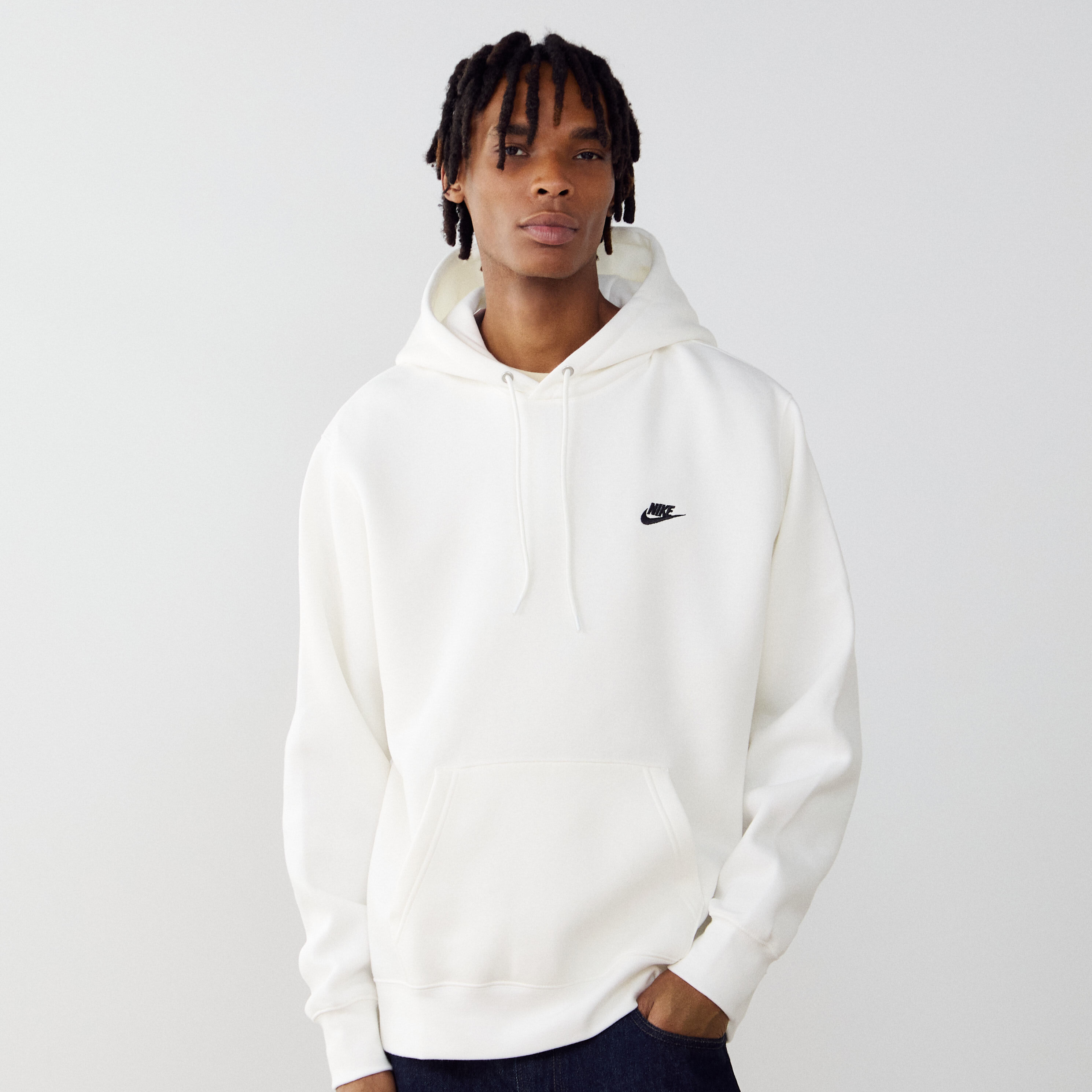 nike hoodie white mens