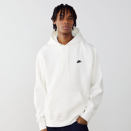 NIKE HOODIE CLUB SMALL LOGO BLANC MEN