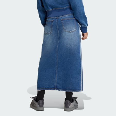 ADIDAS ORIGINALS 3 STRIPES PENCIL SKIRT DENIM Blue Denim WOMEN