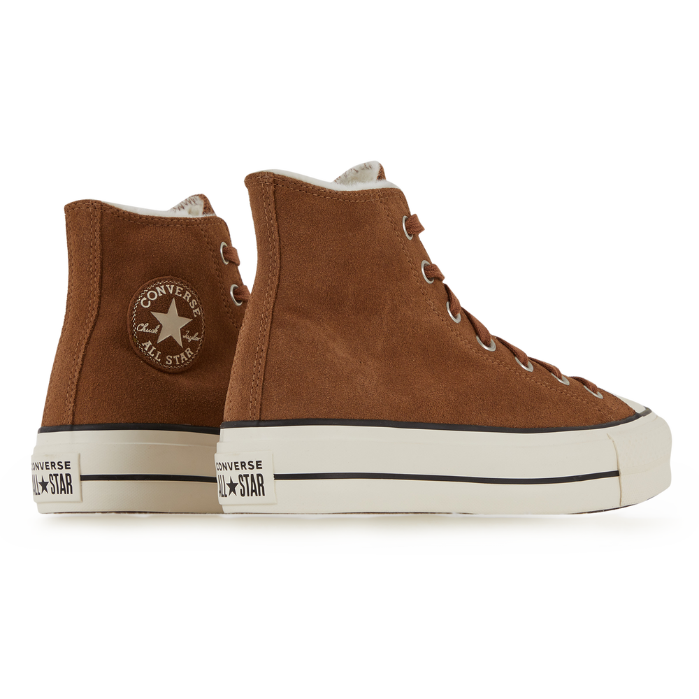 CONVERSE CHUCK TAYLOR ALL STAR LIFT HI SUEDE BROWN SNEAKERS WOMEN Courir