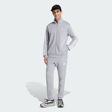 ADIDAS SPORTSWEAR 3-STRIPES FLEECE TRACKSUIT Halo Silver MEN