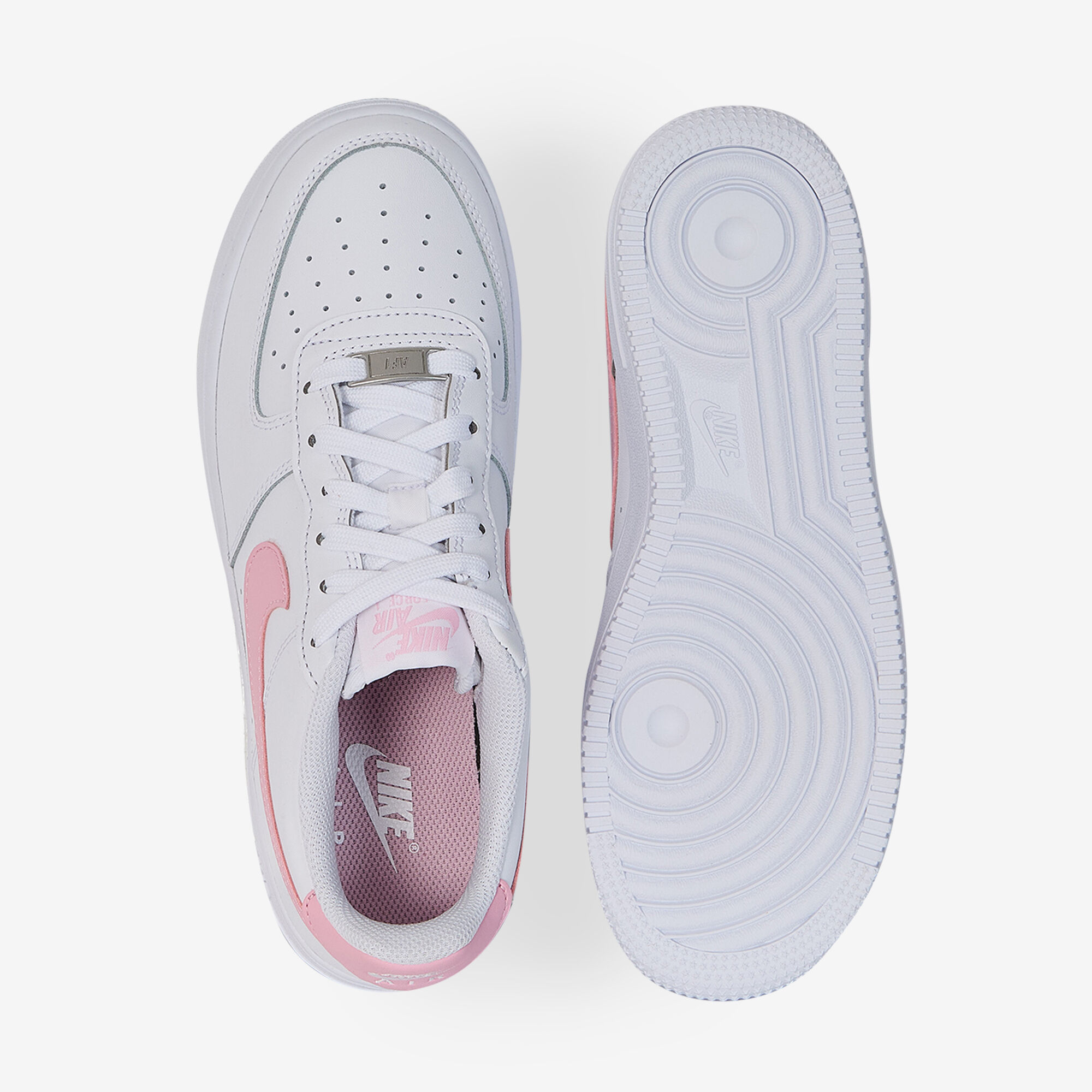 nike air force 1 junior pink tick